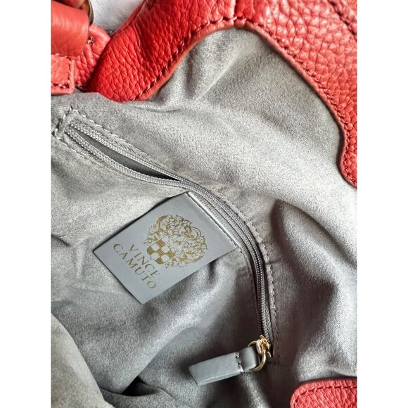 Vince Camuto Red Leather Crossbody Bag With Adjustable Strap - Picture 15 of 16